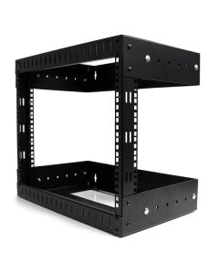 8U 19" Wall Mount Network Rack - Adjustable Depth 12-20" 2 Post Open Frame Server Room Rack for AV/Data/ IT Communication/Computer Equipment/Switch w/Cage Nuts & Screws_lowPic