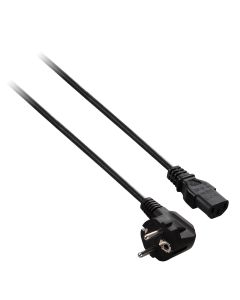 Black Power Cable IEC-C13 to EU Type F (Schuko) 2m 6.6ft_lowPic