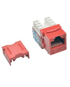 Cat6/Cat5e 110 Style Punch Down Keystone Jack - Red